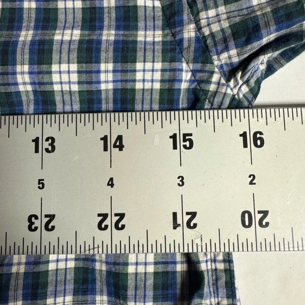 Kids Ralph Lauren Plaid Button Down Shirt Long Sleeve Blue‎ Green Size S